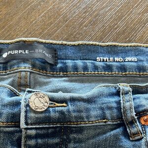 Purple Brand Blue Denim Jeans - Classic Medium Wash